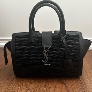 Authentic YSL black woven purse